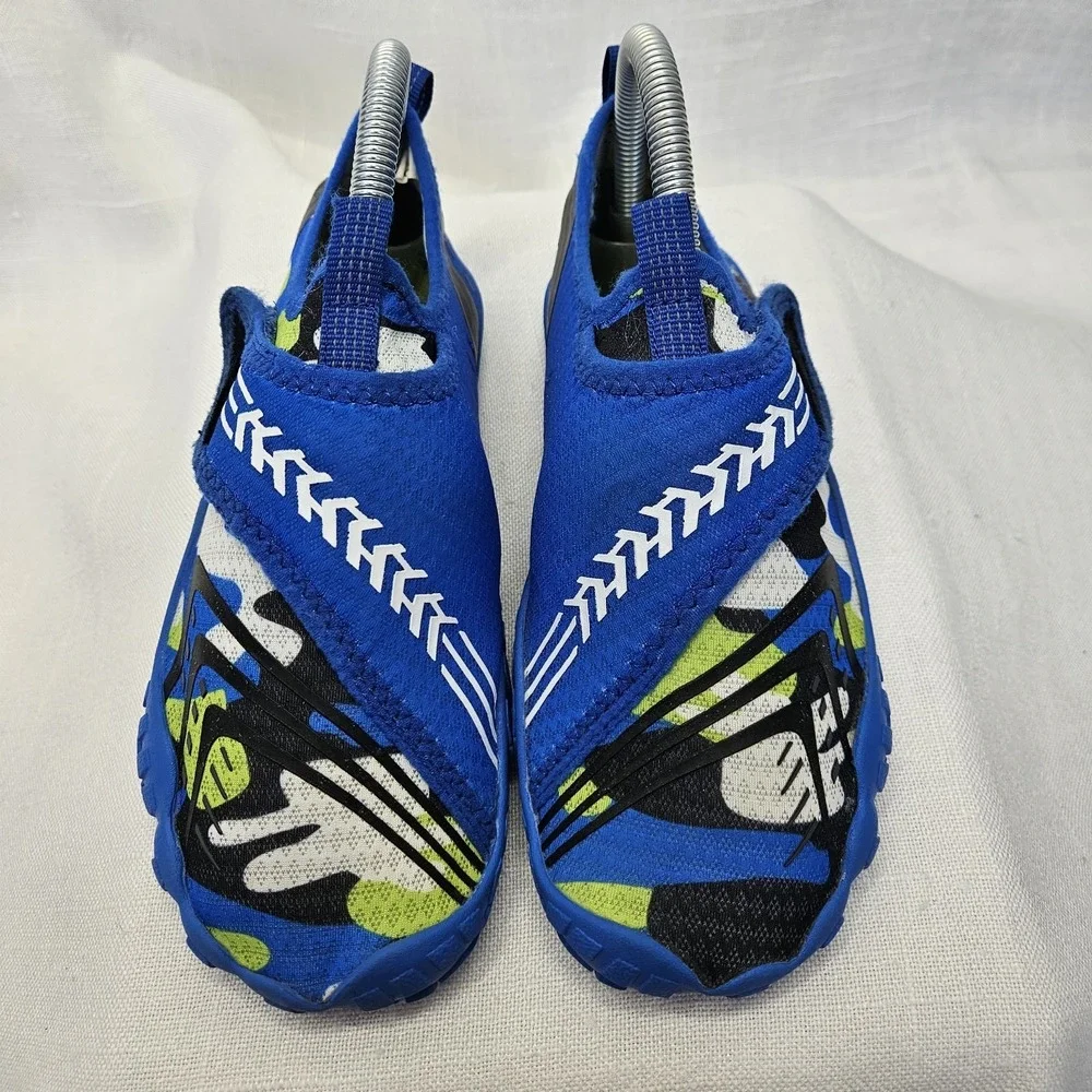 UBFEN Water‎ Shoes Kids Sz 3 35 Blue Camo Aqua Socks Beach Pool Swim Barefoot